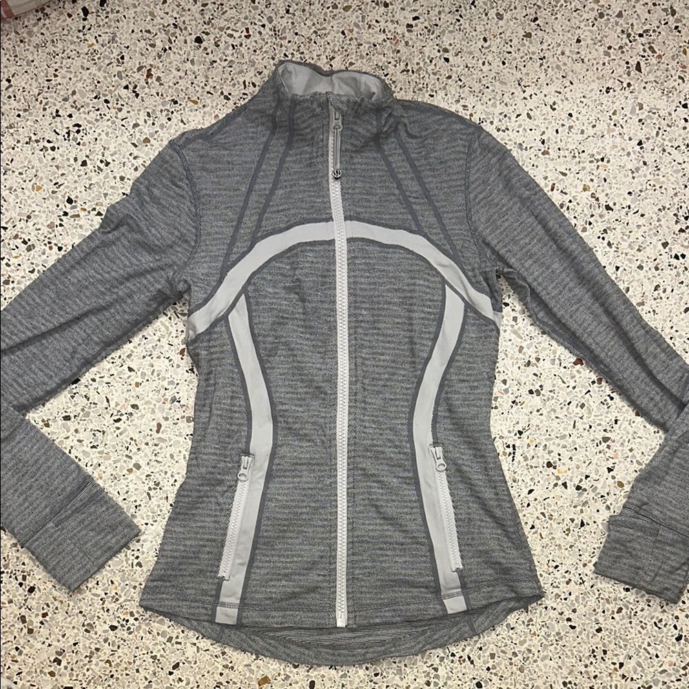 Lululemon grey gray define jacket 6 front zip